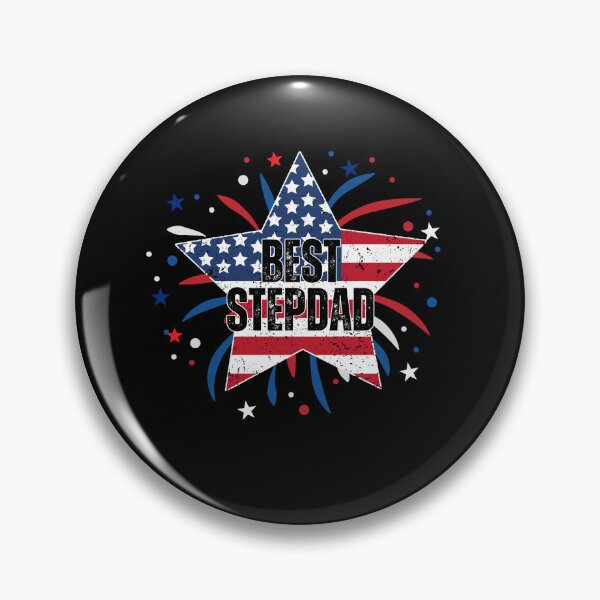 Artikelvorschau, Bester Stiefvater, Patriotischer amerikanischer Stiefvater, 4. Juli Vatertag, Stiefvater am Unabhängigkeitstag, Stiefvater mit amerikanischer Flagge und Feuerwerk entworfen und verkauft von WanderTravels.