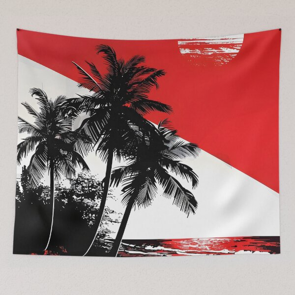 Item preview, abstract summer theme with palm trees designed and sold by dcrc.