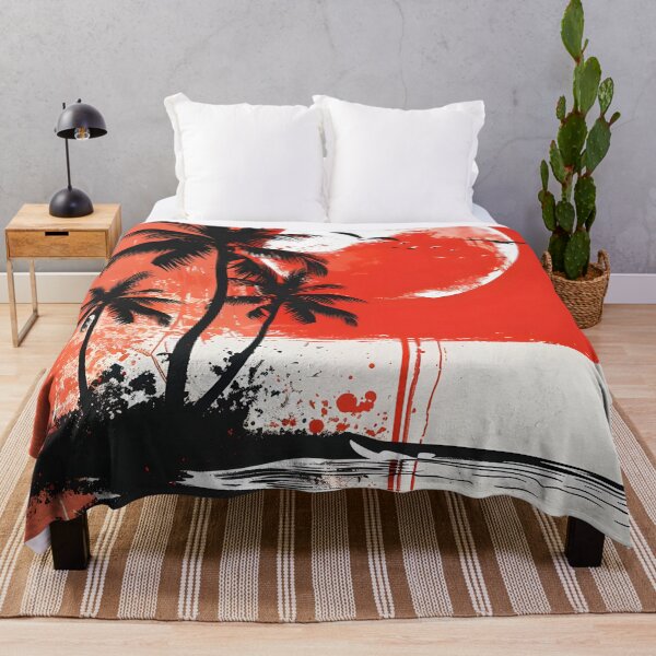 Item preview, abstract summer theme with palm trees designed and sold by dcrc.