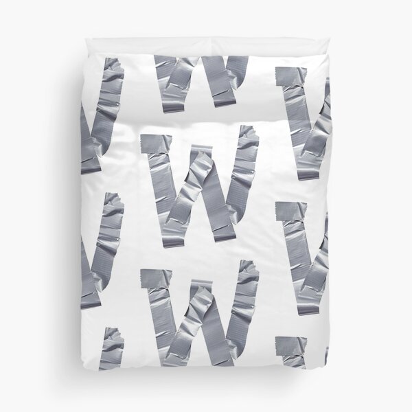 DUCT TAPE LETTER W Duvet Cover