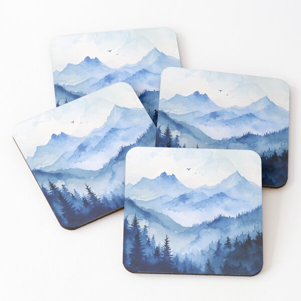 Item preview, Blue Mountain Landscape Art Print designed and sold by amortka.