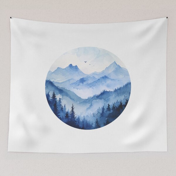 Item preview, Blue Mountain Landscape Art Print designed and sold by amortka.