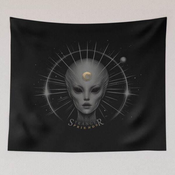 Item preview, STRANGER FRIENDS, Aliens, Extraterrestrial, UFO, FirstContact, designed and sold by CrisMor-Art.