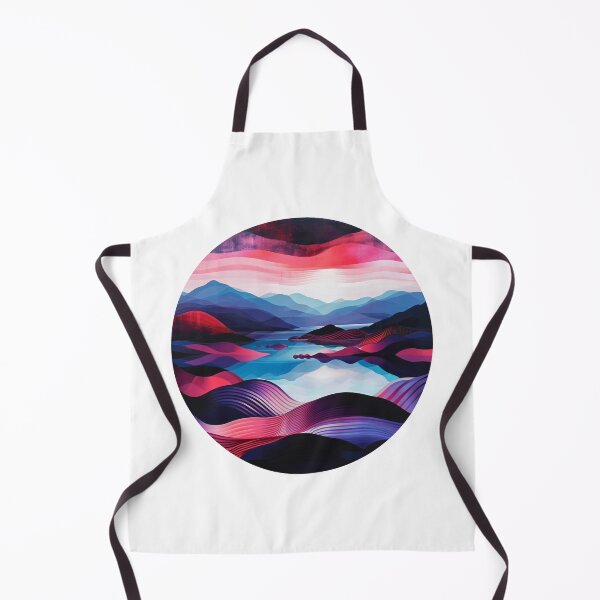 Item preview, Colorful Abstract Mountain Landscape Art Print designed and sold by amortka.