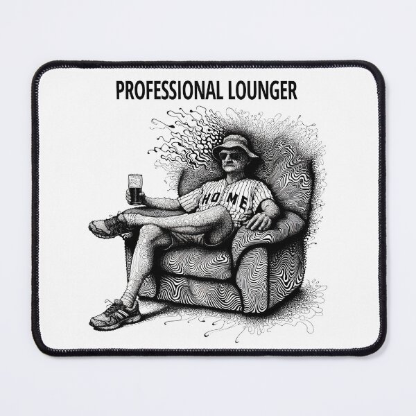 Item preview, Professional Lounger Black White Ink Pen Art designed and sold by ShaViArt.