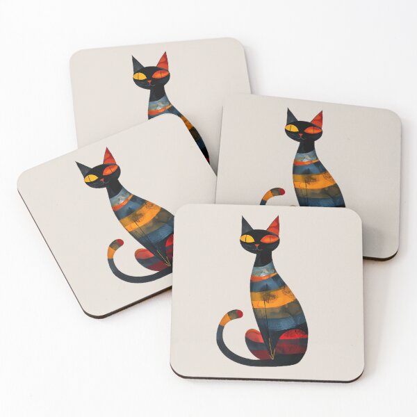 Item preview, A Black Egyptian Cat With Multicolored Eyes designed and sold by kuralesya.