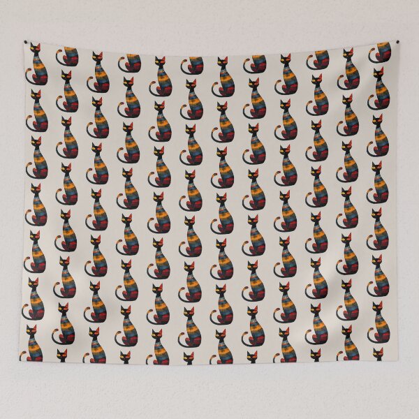 Item preview, A Black Egyptian Cat With Multicolored Eyes designed and sold by kuralesya.