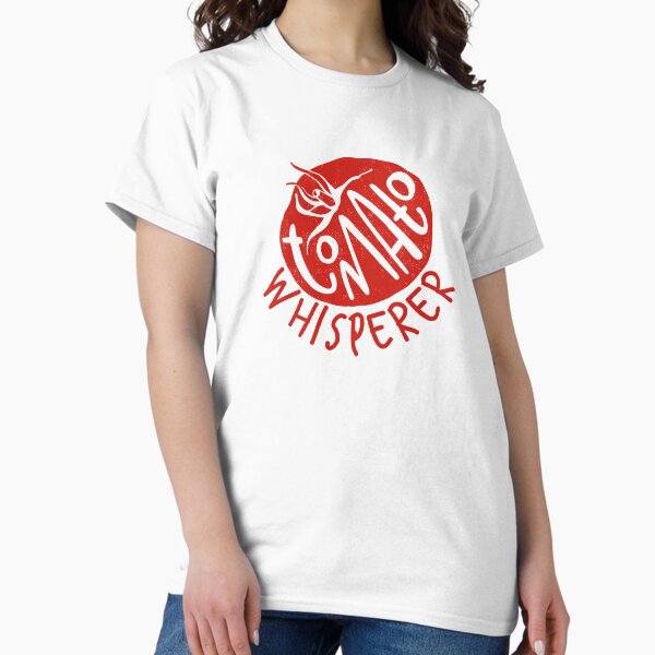 Vista previa del artículo con la obra «Camisa divertida de tomate - Whisperer de tomate», diseñado y vendido por BeUTwo.
