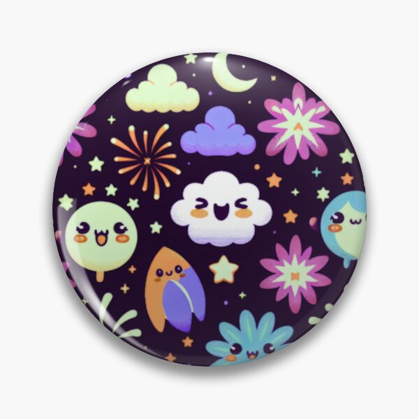 Item preview, Kawaii Fireworks Pattern designed and sold by BassHeadMomma.