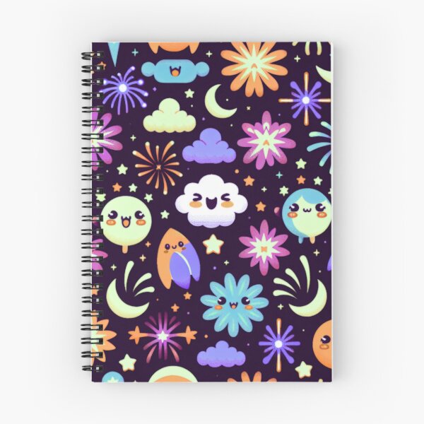 Item preview, Kawaii Fireworks Pattern designed and sold by BassHeadMomma.