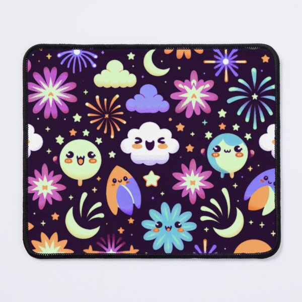 Item preview, Kawaii Fireworks Pattern designed and sold by BassHeadMomma.