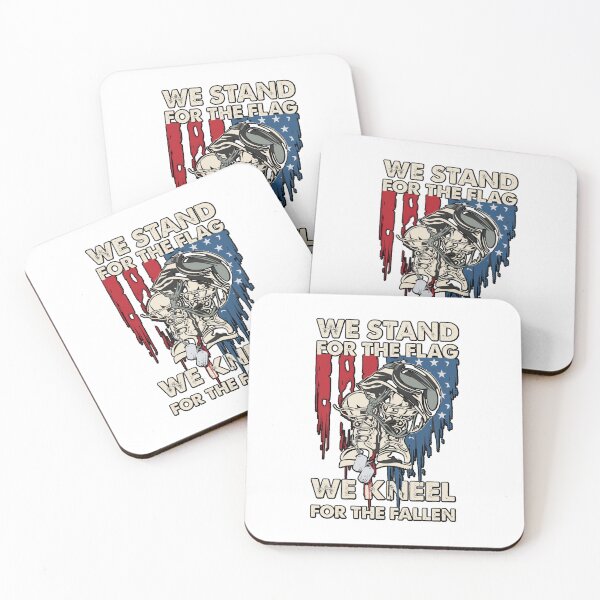 Item preview, Tribute to Fallen Soldiers: We Stand for the Flag...We Kneel for the Fallen designed and sold by AmericaFreedom.