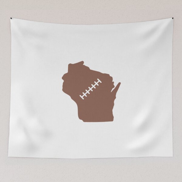 Item preview, Wisconsin State Outline Football Stitch designed and sold by US States Merch.