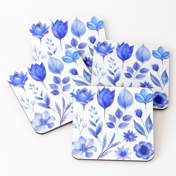 Item preview, Captivating Blue Floral Watercolor Illustrations - Versatile Artwork, Home Decor, and More designed and sold by Motifai.