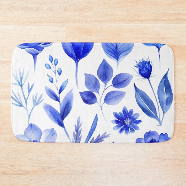 Item preview, Captivating Blue Floral Watercolor Illustrations - Versatile Artwork, Home Decor, and More designed and sold by Motifai.