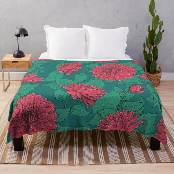 Item preview, Flower pattern dahlia red designed and sold by Motivburg.