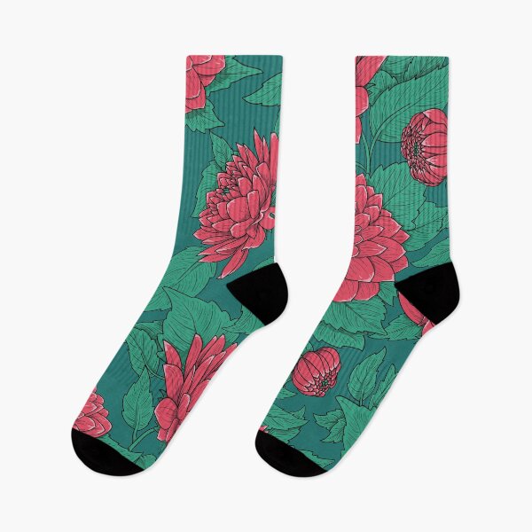 Item preview, Flower pattern dahlia red designed and sold by Motivburg.