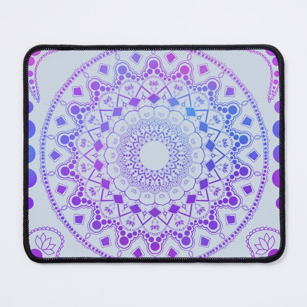 Item preview, Cool Colors Gradient Mandala with Gray Blue Overlay  designed and sold by JaygiesDesign.