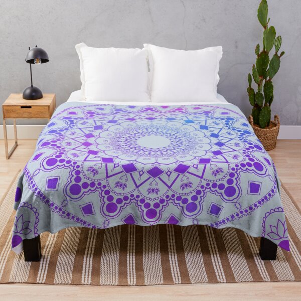 Item preview, Cool Colors Gradient Mandala with Gray Blue Overlay designed and sold by JaygiesDesign.
