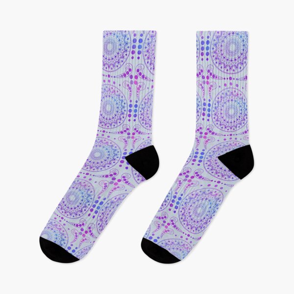 Item preview, Cool Colors Gradient Mandala with Gray Blue Overlay  designed and sold by JaygiesDesign.