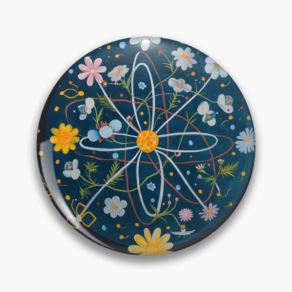 Item preview, atomic particles with molecular energy made of spring wild flowers designed and sold by pencil-art98.