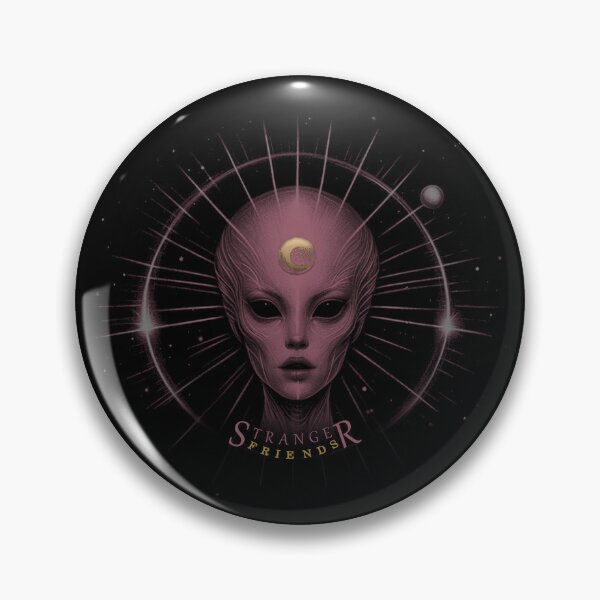 Item preview, STRANGER FRIENDS, Aliens, Extraterrestrial, UFO, FirstContact, Pink designed and sold by CrisMor-Art.
