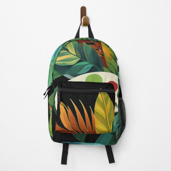 Item preview, Paint Brush And Palette, for artist, palette colors, Tropical Flowers,for plant lovers, tropical leaf, jungle designed and sold by Printed Mistakes.