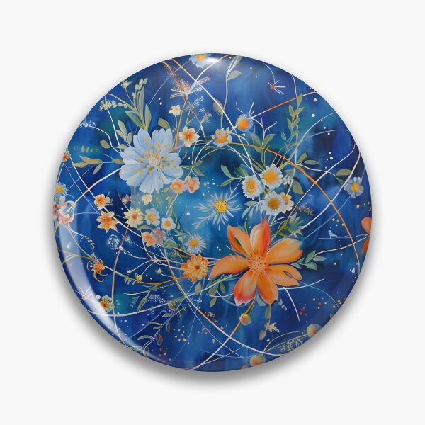 Item preview, atomic particles with molecular energy made of spring wild flowers designed and sold by pencil-art98.