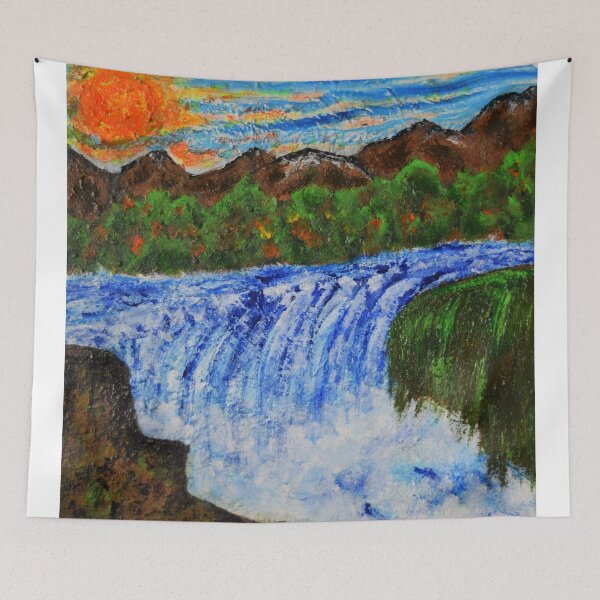 Item preview, Sun over waterfall designed and sold by George Hutton Hunter.