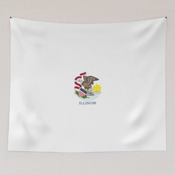 Item preview, Illinois State Flag designed and sold by US States Merch.
