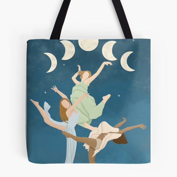 Item preview, Women dancing under moon phases designed and sold by CreativeElle.