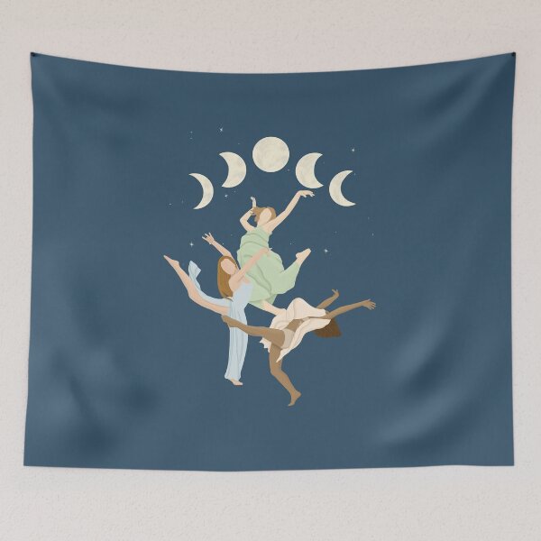 Item preview, Women dancing under moon phases designed and sold by CreativeElle.
