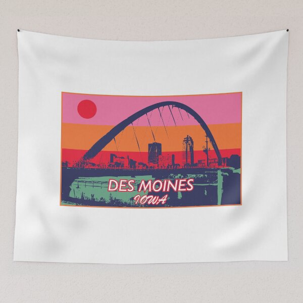 Item preview, Des moine iowa pop art vintage designed and sold by Paintbase.