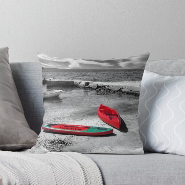 Item preview, Two Red Kayaks. Color Selective Photography  designed and sold by Pretty-Bird.