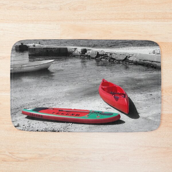 Item preview, Two Red Kayaks. Color Selective Photography  designed and sold by Pretty-Bird.