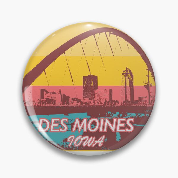 Aperçu de l'œuvre Des Moine Iowa pop art vintage créée et vendue par Paintbase.