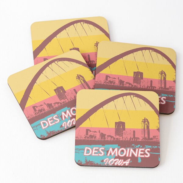 Aperçu de l'œuvre Des Moine Iowa pop art vintage créée et vendue par Paintbase.