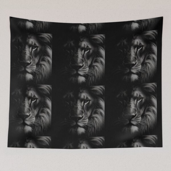 Item preview, León en blanco y negro designed and sold by Dragoncc.