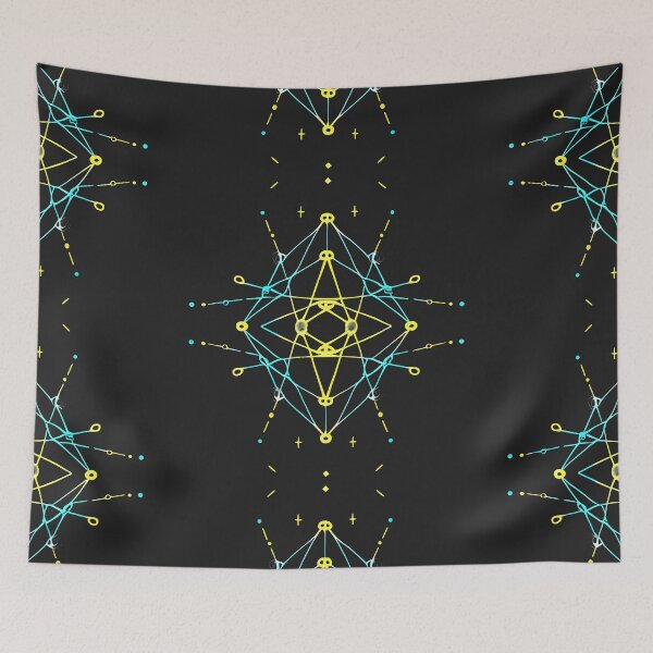 Item preview, Golden Blue Abstract Cyberpunk designed and sold by Chubuter.