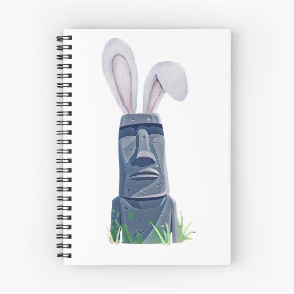 Item preview, Easter Island Moai Statue with Bunny Ears designed and sold by EdmondsLove.