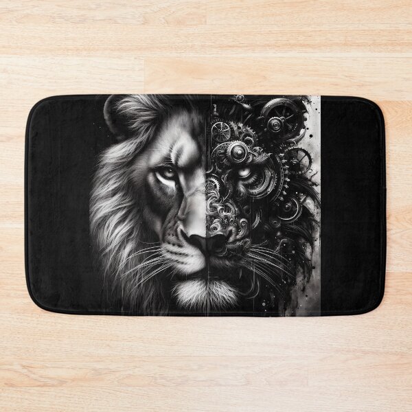 Item preview, León Steam Punk en blanco y negro designed and sold by Dragoncc.