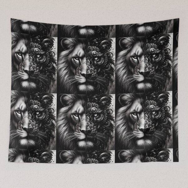 Item preview, León Steam Punk en blanco y negro designed and sold by Dragoncc.