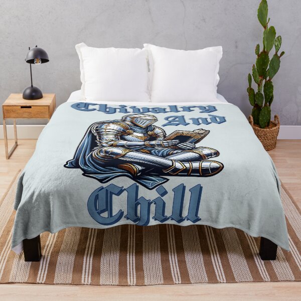 Item preview, Funny Medieval Knight Reading Book - Chivalry and Chill designed and sold by Unitepeople.