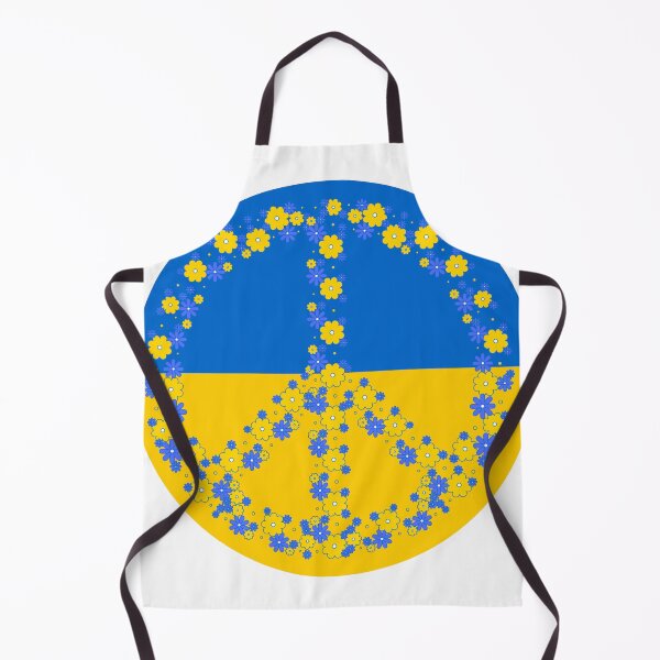 Item preview, Ukrainian Flag with Floral Peace Sign designed and sold by EdmondsLove.