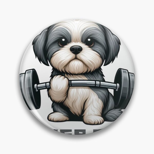 Item preview, Never Quit - Lowchen Dog Weightlifting Design designed and sold by lifegenesis.