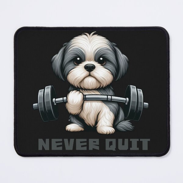 Item preview, Never Quit - Lowchen Dog Weightlifting Design designed and sold by lifegenesis.