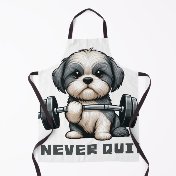 Item preview, Never Quit - Lowchen Dog Weightlifting Design designed and sold by lifegenesis.