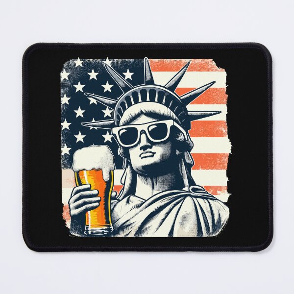 Item preview, USA Flag Statue of Liberty 4th of July Party Beer Novelty Funny Patriotic designed and sold by KsuAnn.
