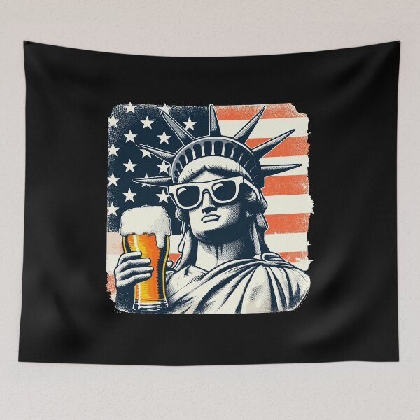 Item preview, USA Flag Statue of Liberty 4th of July Party Beer Novelty Funny Patriotic designed and sold by KsuAnn.