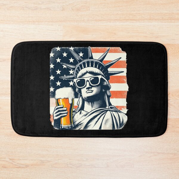 Item preview, USA Flag Statue of Liberty 4th of July Party Beer Novelty Funny Patriotic designed and sold by KsuAnn.